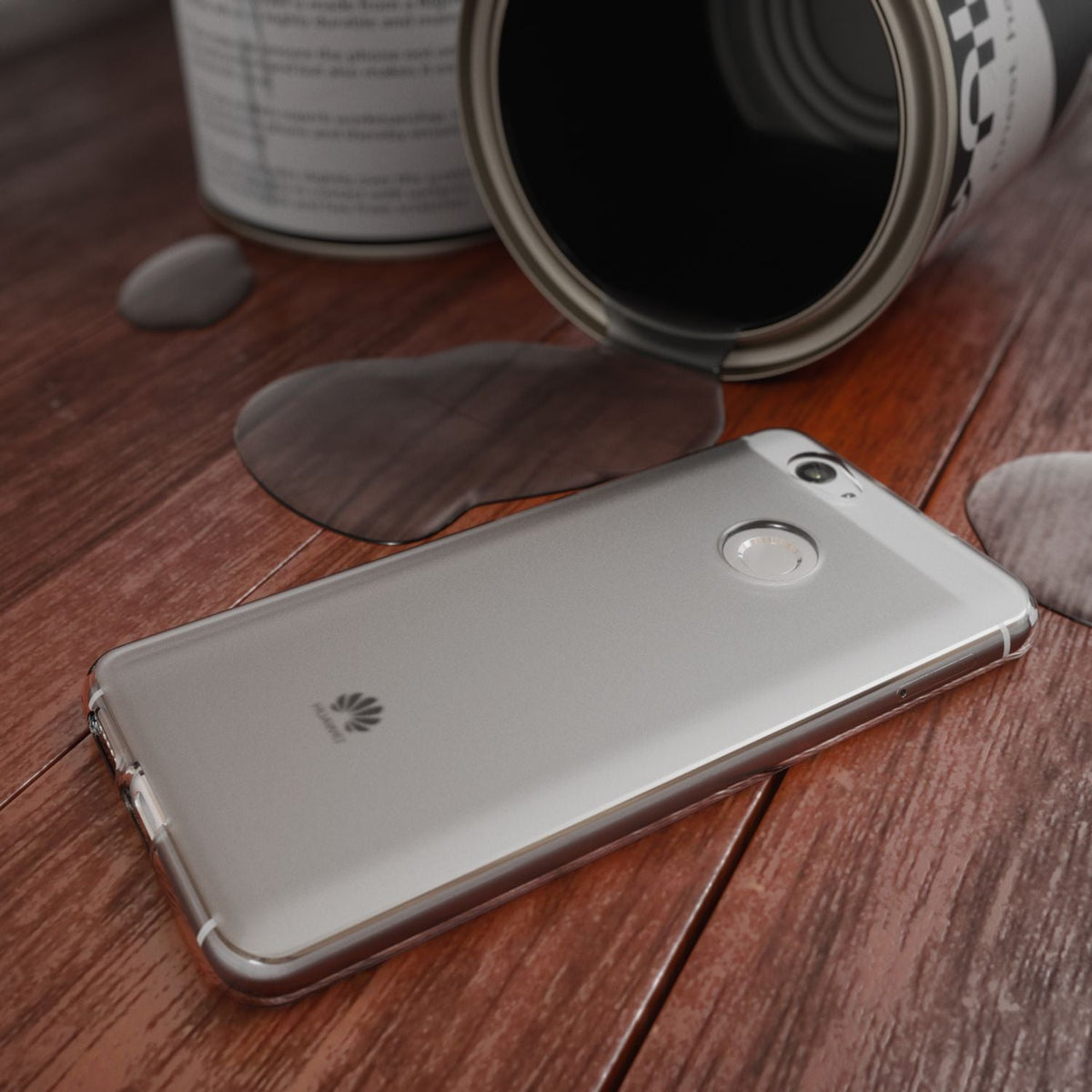 NALIA Handyhülle kompatibel mit Huawei Nova, Ultra-Slim Silikon Case Back-Cover Hülle Dünn Crystal Schutzhülle, Etui Handy-Tasche Schale Bumper Soft TPU Smart-Phone Gummi Hülle - Transparent Grau