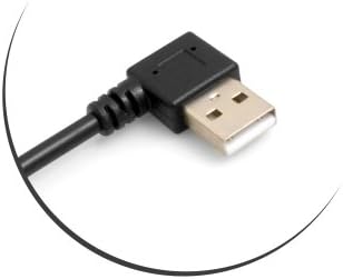 SYSTEM-S Micro USB Kabel 90° grad links gewinkelt Winkelstecker zu USB 2.0 Typ A (male) 90° Grad links gewinkelt Datenkabel Ladekabel ca. 27 cm - DREIKS