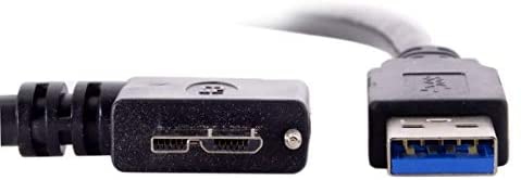 5m USB 3.0 A zu Micro USB 3.0 Kabel Rechter Winkel mit Feststellschraube | System-S