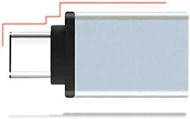 SYSTEM-S USB OTG On The Go Adapter USB Type C 3.1 (male) to USB A 3.0 (female) Converter Adapter in silver
