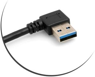 SYSTEM-S Micro USB 3.0 zu USB 3.0 Typ A 90° gewinkelt Kabel Datenkabel Ladekabel 17 cm - DREIKS