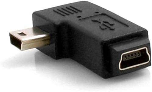 SYSTEM-S Mini USB (Female) auf Mini USB (Male) 90° Rechts gewinkelt Winkelstecker USB Adapter - DREIKS