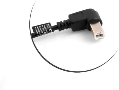 SYSTEM-S USB Typ B Stecker 90° Grad Winkel Rechtsgewinkelt auf USB B Eingang Panel Mount Stecker USB Kabel Verlängerungskabel 50cm - DREIKS