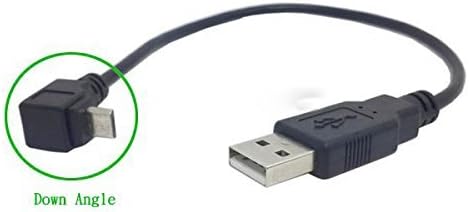 System-S Micro USB adapter cable 90° angled plug 20 cm