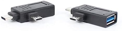 System-S USB 2 in 1 adapter type C + micro plug to 2.0 type A socket