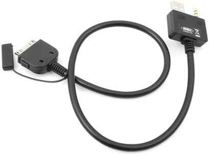 System-S KFZ Auto USB & 3.5mm Klinke für iPhone iPod 30-Pin Anschluss für Hyundai Kia MDI 25cm - DREIKS