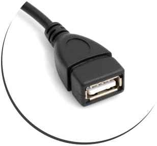 SYSTEM-S Mini USB (male) abwärts Winkel USB-On-The-Go Host Kabel auf USB Typ A (female) Adapter Kabel 13,5 cm - DREIKS