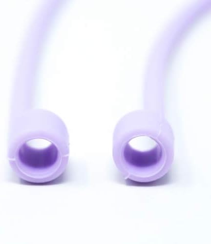 System-S 2x Silikon Halteband Holder für AirPods Kopfhörer in Lila - DREIKS