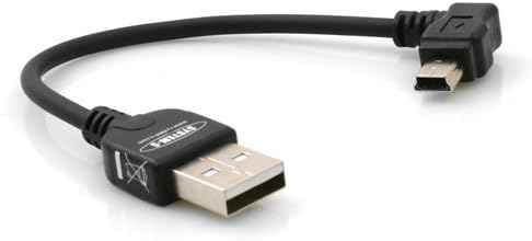 SYSTEM-S Mini USB Kabel 10 cm 90° gewinkelt - DREIKS