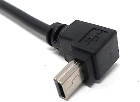 USB 2.0 Kabel 22 cm Mini B Stecker zu Micro B Stecker Winkel Schwarz | System-S