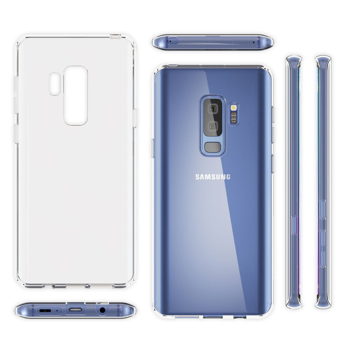 NALIA Transparente Silikonhülle für Samsung Galaxy S9 Plus – Anti-Gelb & Rutschfest – GLAZE (Handyhülle Kristallklar, Schlank & Stoßfest) – Marke aus Berlin