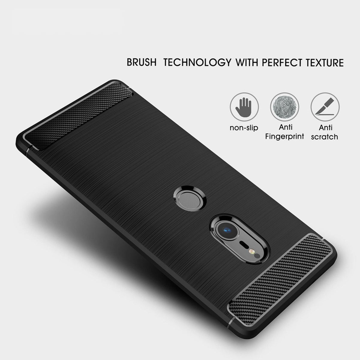 NALIA Handyhülle kompatibel mit Sony Xperia XZ2, Ultra Slim Silikon Case Cover, Dünne Crystal Phone Schutzhülle, Etui Handy-Tasche Back-Cover Bumper, Smartphone TPU Gummihülle - Schwarz