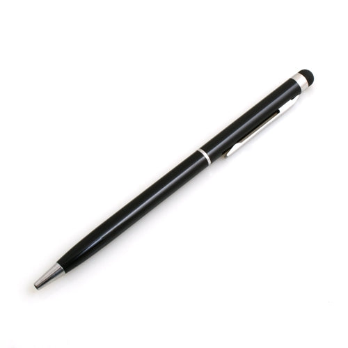 2 in 1 Stylus Ballpoint Pen in Black for Tablet PC Smartphone