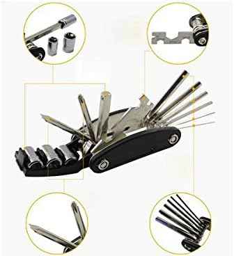 System-S 15 in 1 Multitool Reparaturset Werkzeug Kit Sechskant-schlüssel Stiftschlüssel Sechskantschlüssel Speichenschlüssel Kreuz- und Schlitzschraubenzieher - DREIKS