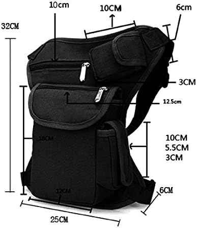 SYSTEM-S Multi Beintasche Tasche Hüfttasche Gürteltasche Beinbeutel Hip Bag in Schwarz - DREIKS