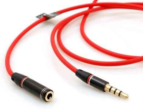 System-S 3.5 mm Klinke zu 3.5 mm Buchse Audio Stereo AUX Kabel Verlängerung Male zu Female 110 cm - DREIKS