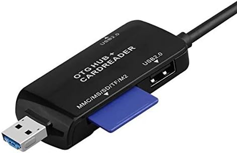 SYSTEM-S 3in1 USB 3.1 Type C zu TF SD Card USB Typ A und Micro-USB Card Reader Kartenleser OTG Adapter in Schwarz - DREIKS