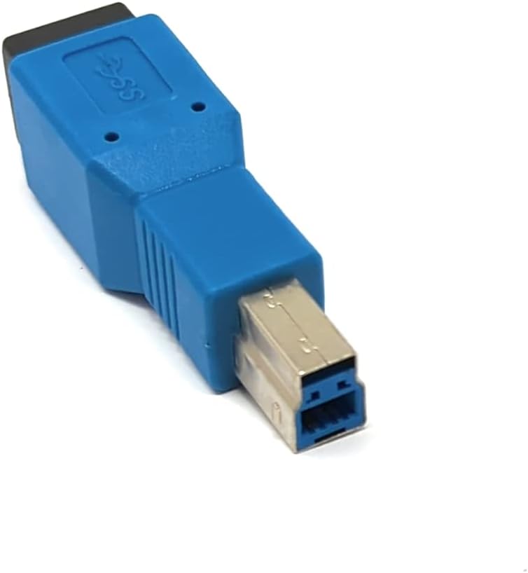 SYSTEM-S USB 3.0 Adapter Typ A Stecker zu Typ B Buchse Kabel in Blau - DREIKS