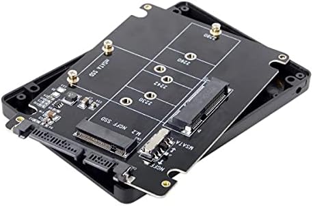 System-S SATA Y Adapter 3.0 to M.2 NGFF B-Key & mSATA SSD with Sleeve Cable in Black