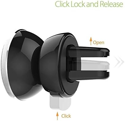 Universal Auto Magnet Halterung KFZ magnetischer Lüftungsgitter Halter Luftgitterhalter für Smartphone Handy und andere Geräte in Rot | System-S