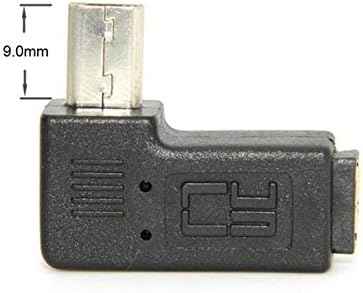 System-S 90° grad Links gewinkelt Winkelstecker Micro USB auf Micro USB Adapter OTG Host Cable Flash Drive Verbindung für Smartphone Handy Tablet PC - DREIKS