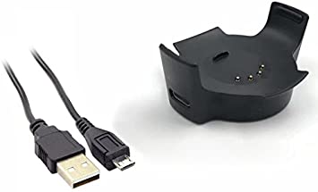 System-S USB Docking Station Charger Charging Station Cradle Dock for Xiaomi Amazfit Black