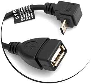SYSTEM-S Micro USB OTG On The Go Host 90° Grad aufwärts Winkel Kabel auf USB Typ A Buchse Adapter Kabel 13 cm - DREIKS