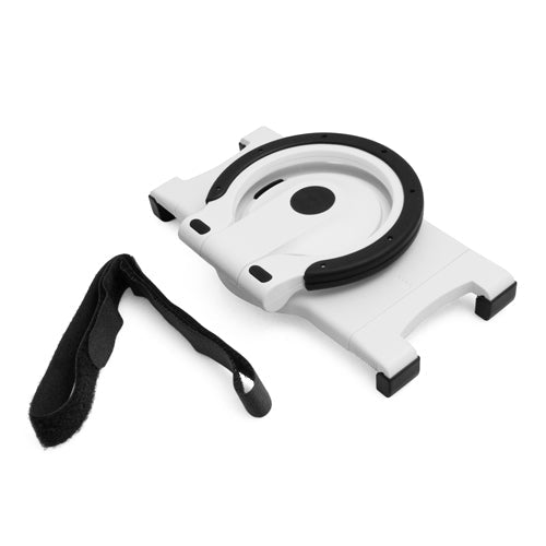 Aidata Universal Kombi Set Neigungsverstellbarer 360° Rotation Schreibtisch Desktop Ständer Halterung und Sockel Basis 360° drehbar Fuß für Tablet PC eBook Reader 17 - 19,5 cm weiß