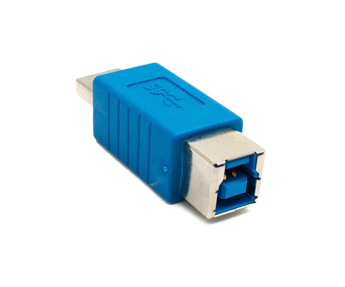 SYSTEM-S USB 3.0 Adapter Typ B Stecker zu A Stecker Kabel 5 Gbit/s 100W in Blau - DREIKS