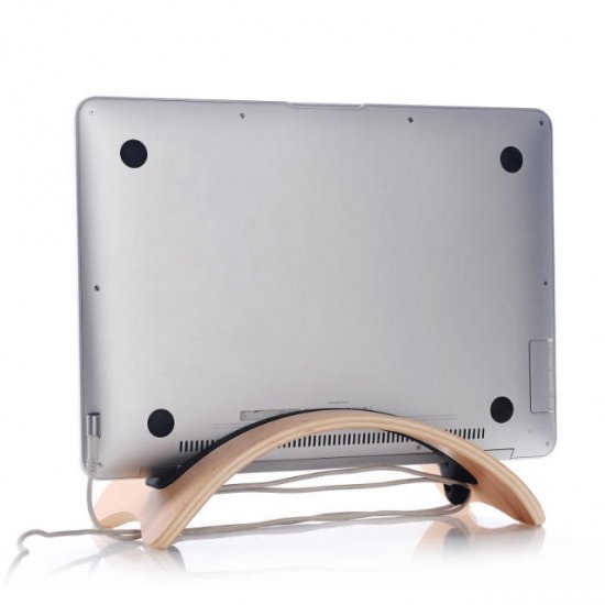 Echtholz Tisch Halter Halterung Ständer Stand für Mac Book Air aus Birke | System-S