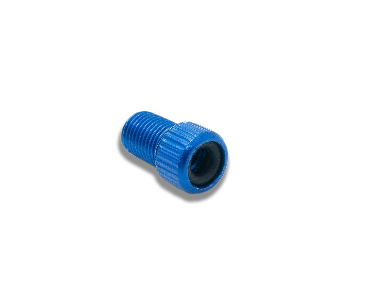 SYSTEM-S Ventil Adapter Ventiladapter Presta auf Schrader von Fahrradventil auf Autoventil in Blau - DREIKS