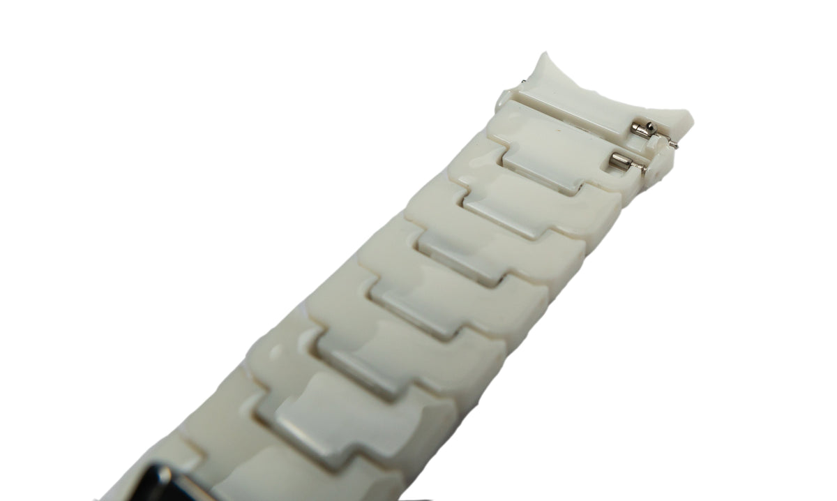 Armband 20 mm aus PC für Samsung Galaxy Watch 5 4 Smartwatch in Weiß | System-S