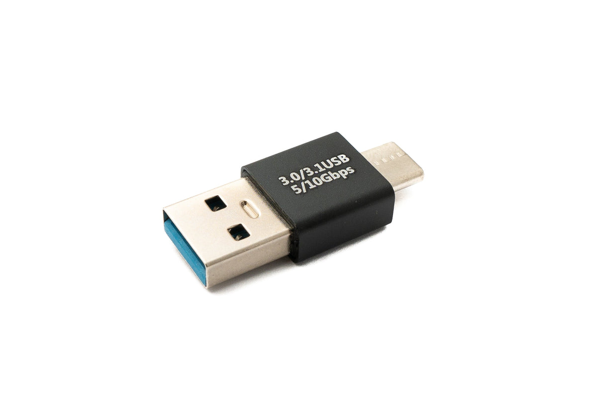 USB 3.0 Adapter Typ A Stecker zu 3.1 C Stecker unidirektional 5 Gbit/s Kabel in Schwarz | System-S