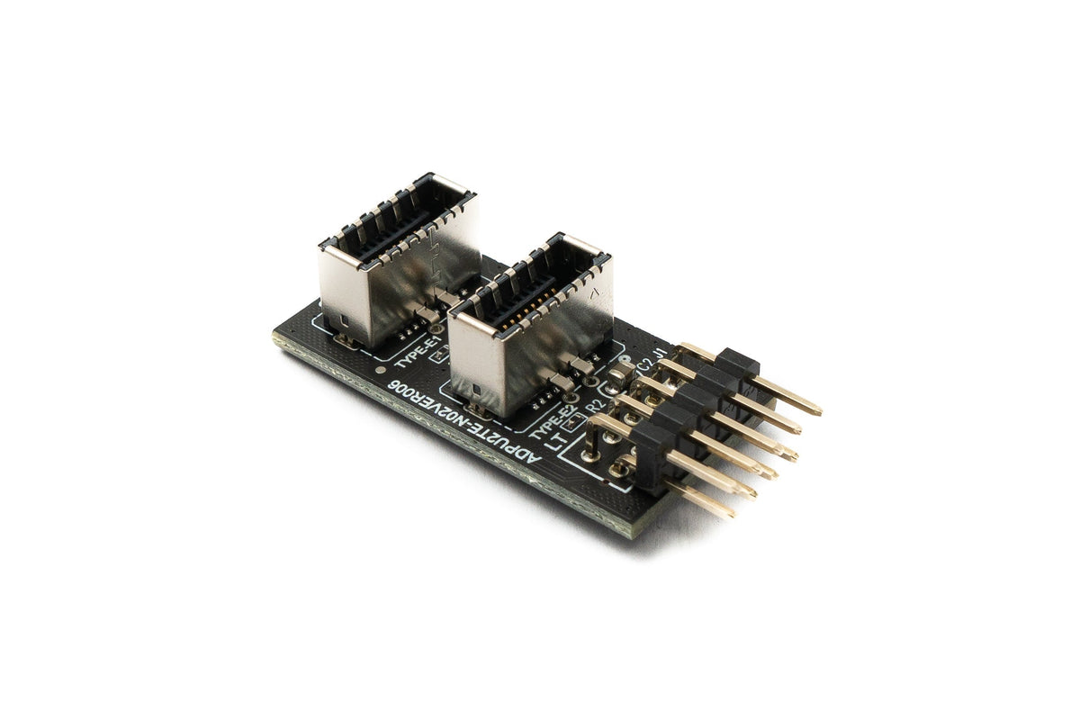 SYSTEM-S Front Panel Adapter 18 cm 2x USB 3.1 Type E female to 2.0 9 pin & 10 pin cable