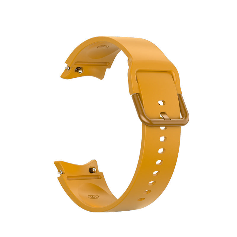 Armband 20 mm aus Silikon für Samsung Galaxy Watch 5 4 Smartwatch in Gelb | System-S