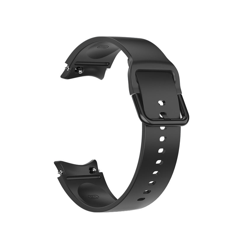 Armband 20 mm aus Silikon für Samsung Galaxy Watch 5 4 Smartwatch in Schwarz | System-S
