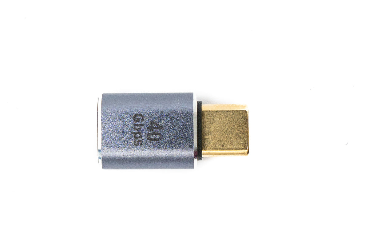 USB4 USB Adapter Typ C Stecker zu Buchse 40 Gbit/s USB 4.0 Kabel in Grau | System-S