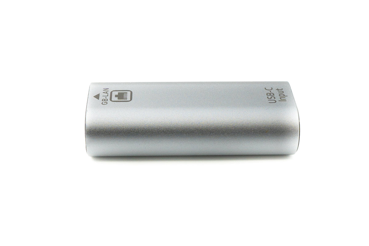 SYSTEM-S LAN adapter RJ45 socket to USB 3.1 Type C socket cable in gray