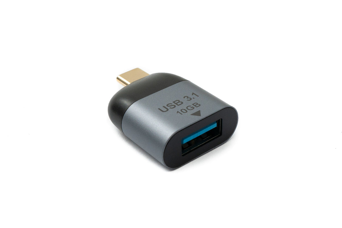 USB 3.1 Gen 2 Adapter Typ C Stecker zu Buchse Kabel in Grau | System-S