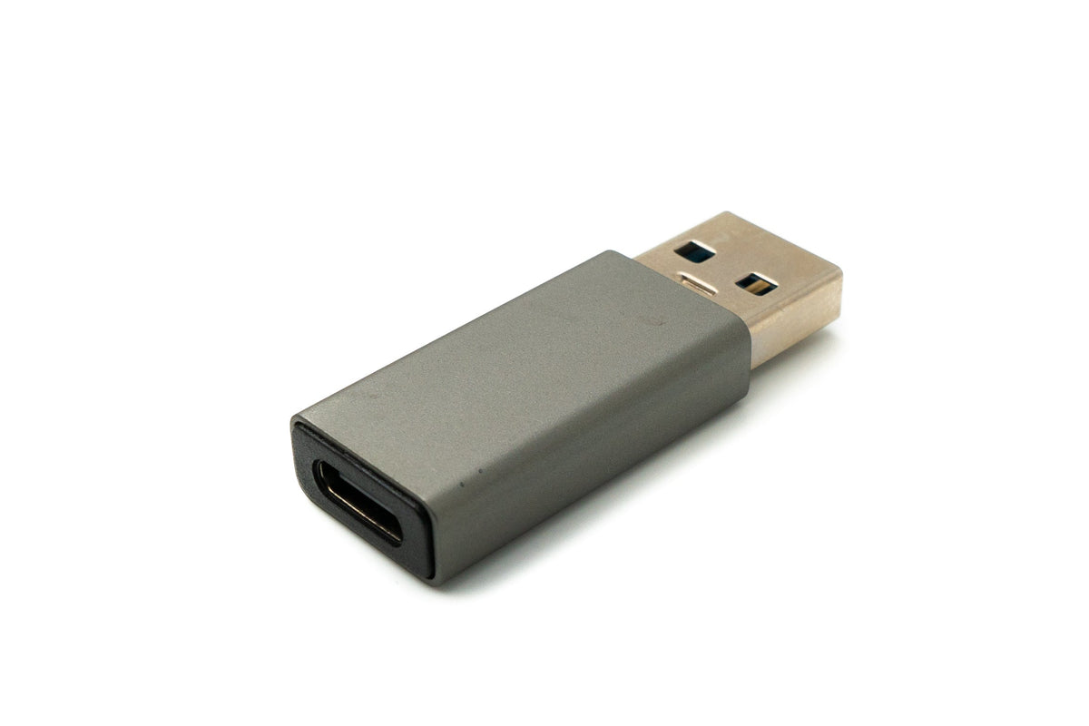 USB 3.1 Adapter Typ C Buchse zu 3.0 Typ A Stecker Kabel in Grau | System-S
