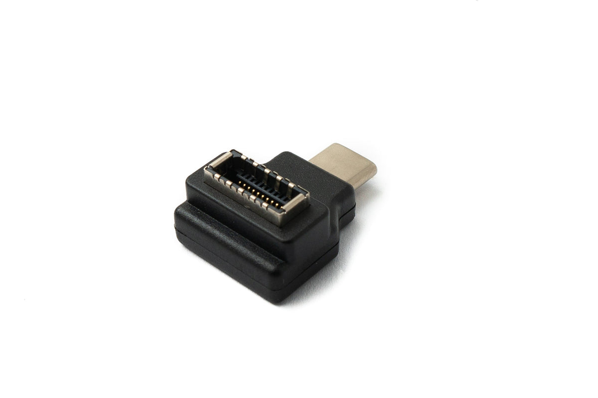 USB 3.1 Adapter Typ E Buchse zu Typ C Stecker Adapter Winkel in Schwarz | System-S