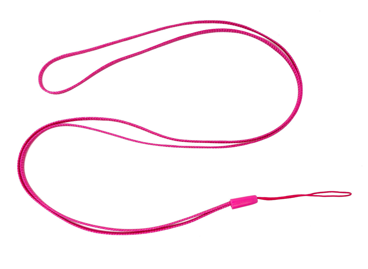 SYSTEM-S Neck Strap Lanyard with Loop in Pink for Smartphone MP3 Player