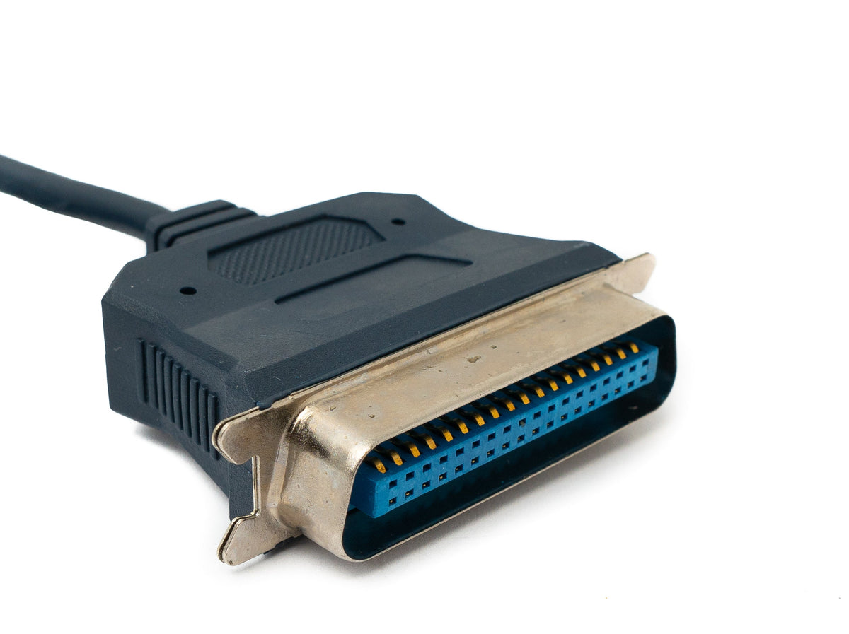 USB 2.0 Kabel 120 cm Typ A Stecker zu Parallel Port IEEE1284 CN36 Buchse | System-S
