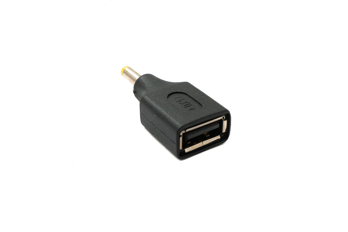 DC Adapter 20V 4,0 x 1,7 Stecker zu USB 2.0 Buchse Kabel in Schwarz | System-S
