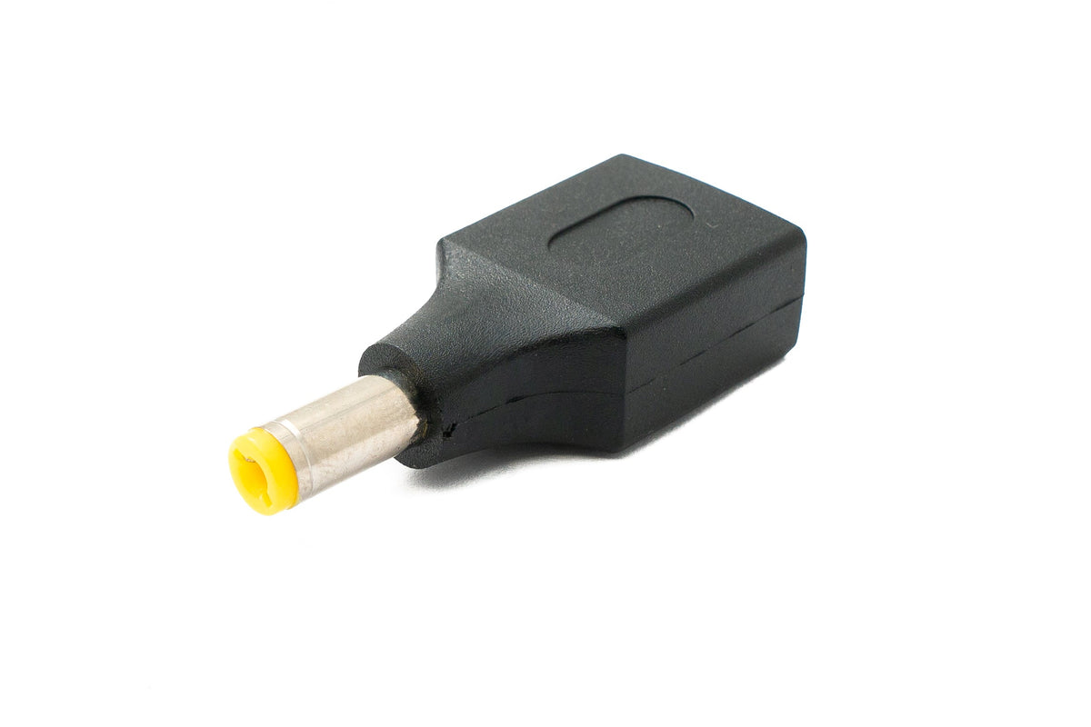 DC Adapter 20V 5,5 x 1,7 Stecker zu USB 2.0 Buchse Kabel in Schwarz | System-S