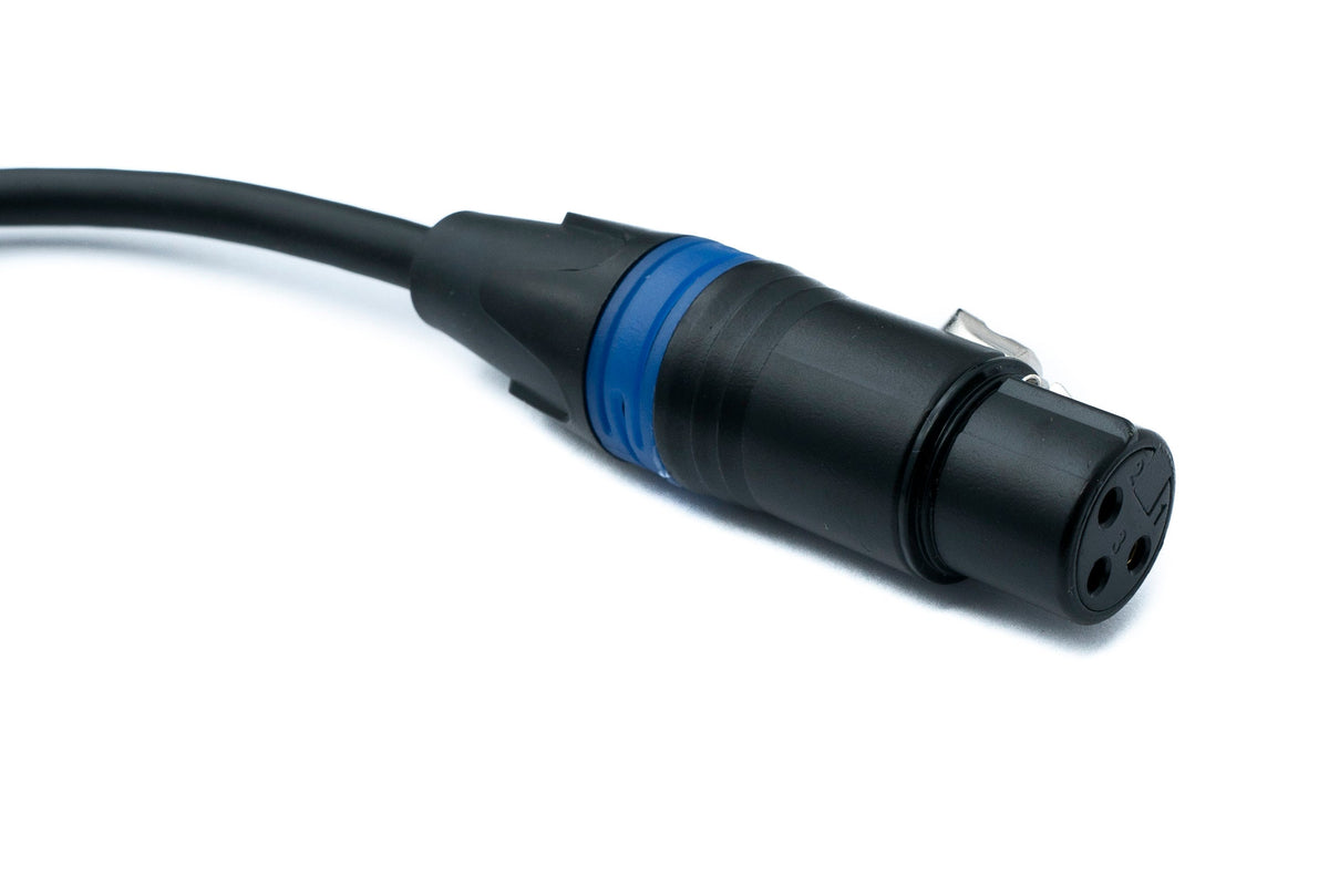 Audio XLR Kabel 50 cm 3 polig Stecker zu Buchse in Schwarz | System-S