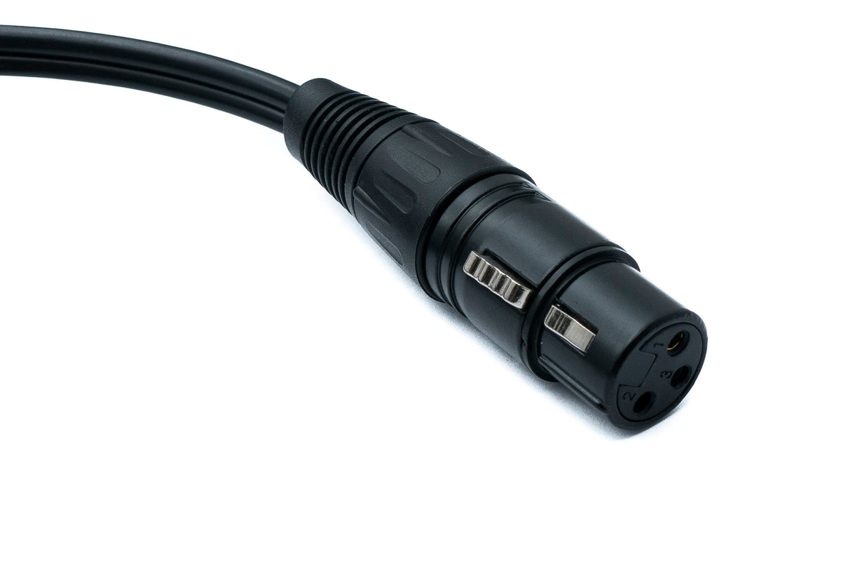 SYSTEM-S Audio XLR cable 100 cm 3-pin 2x male to female in black
