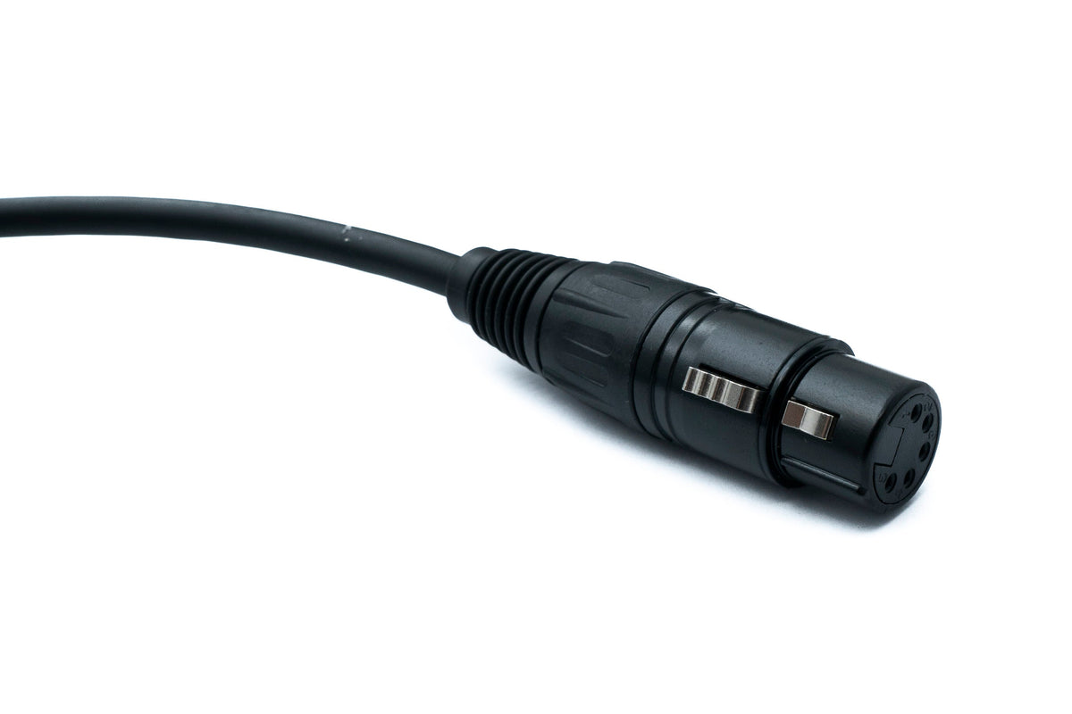 Audio XLR Kabel 100 cm 5 polig Buchse zu 3 polig Stecker in Schwarz | System-S