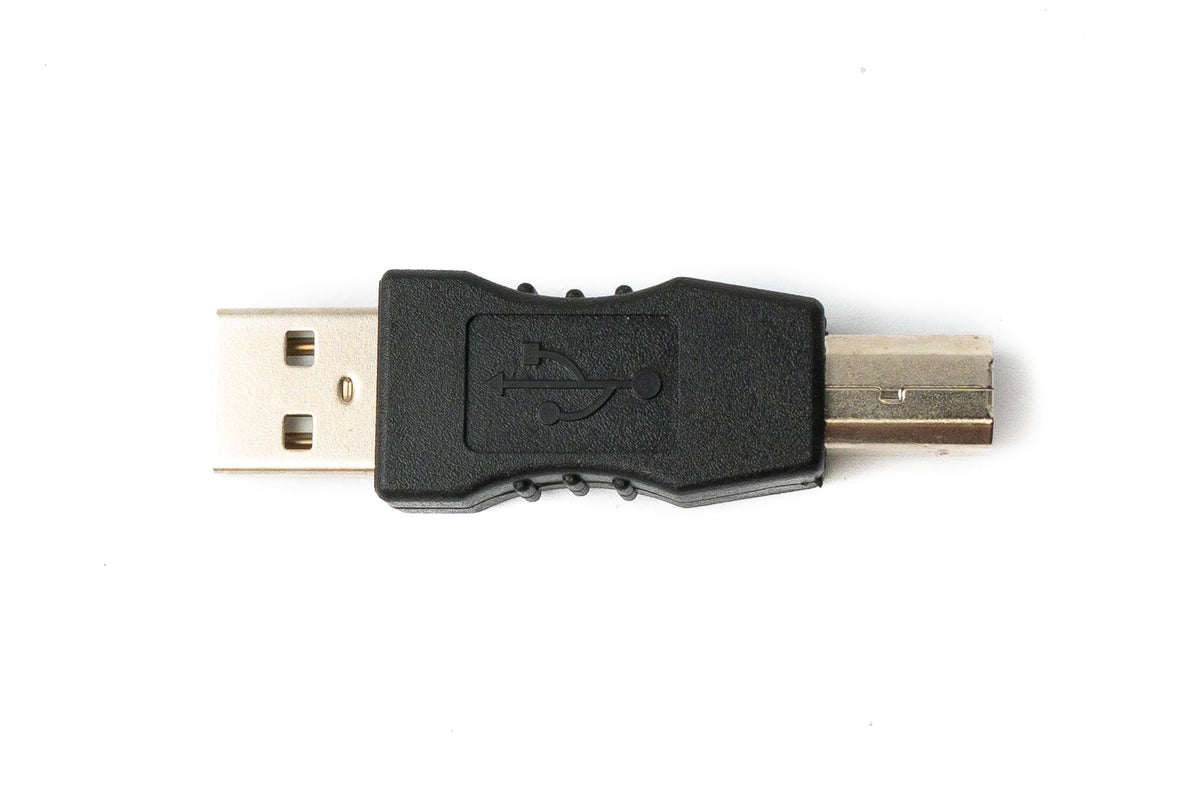 SYSTEM-S USB 2.0 adapter type B male to A male cable in black