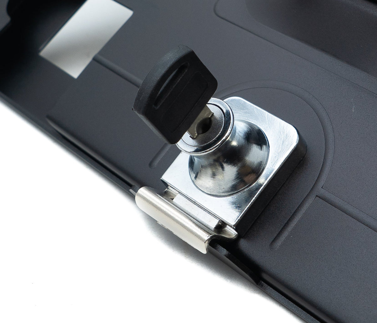 SYSTEM-S Tisch Halterung 180° Ständer abschließbar für iPad 10 Pro 11 Air 4 5 in Schwarz - DREIKS